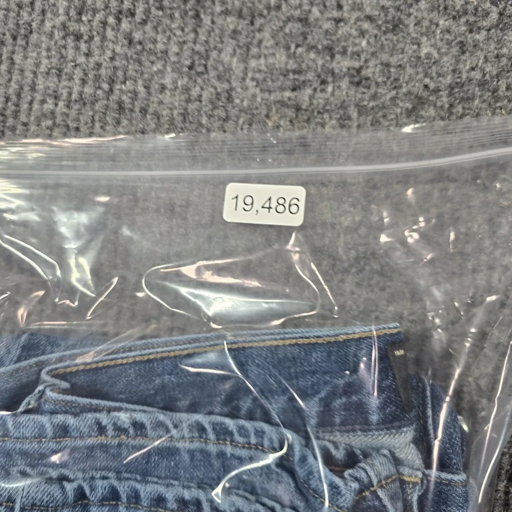 J.CREW 484 Jeans Mens 31x32 Blue Light Wash Straight Slim‎ Denim Zip Fly 30x30